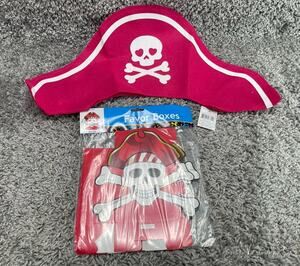 Felt Pirate Hat Buccaneer Costume Children's Pirate Hat Pink 20"x8" Favor Boxes